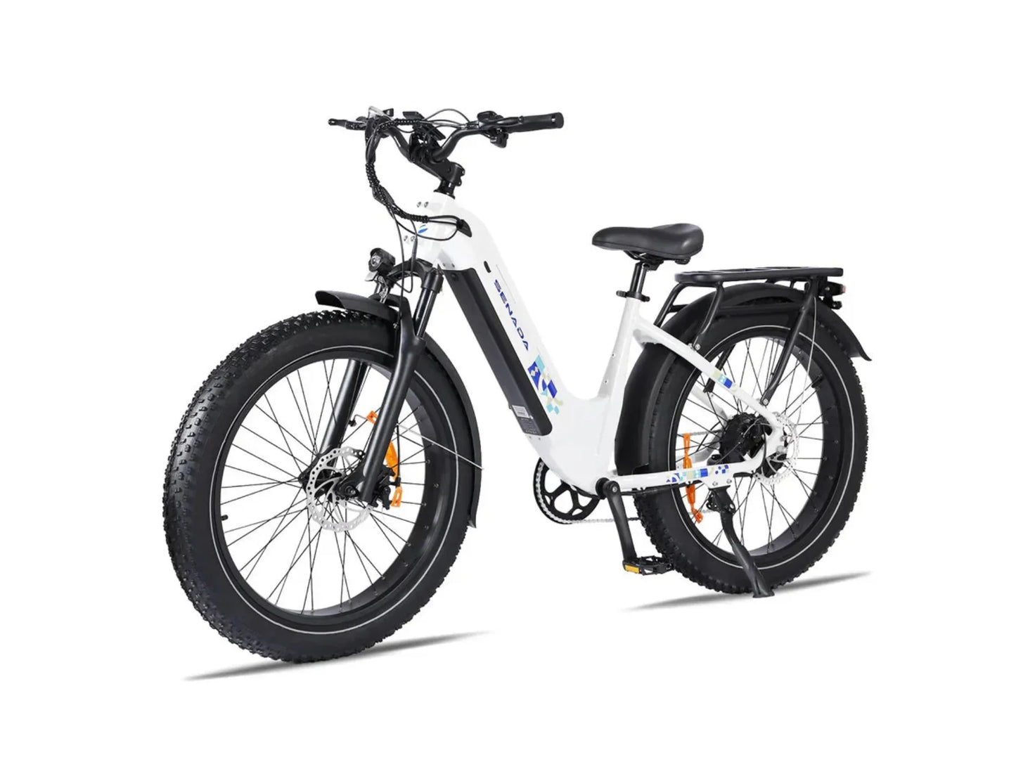 Senada Bikes 1000W 48V Mayor Premium All-Terrain Step-Thru Fat Tire Electric Bike - EB-SN-MAYOR-W