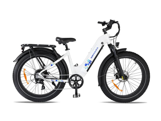 Senada Bikes 1000W 48V Mayor Premium All-Terrain Step-Thru Fat Tire Electric Bike - EB-SN-MAYOR-W