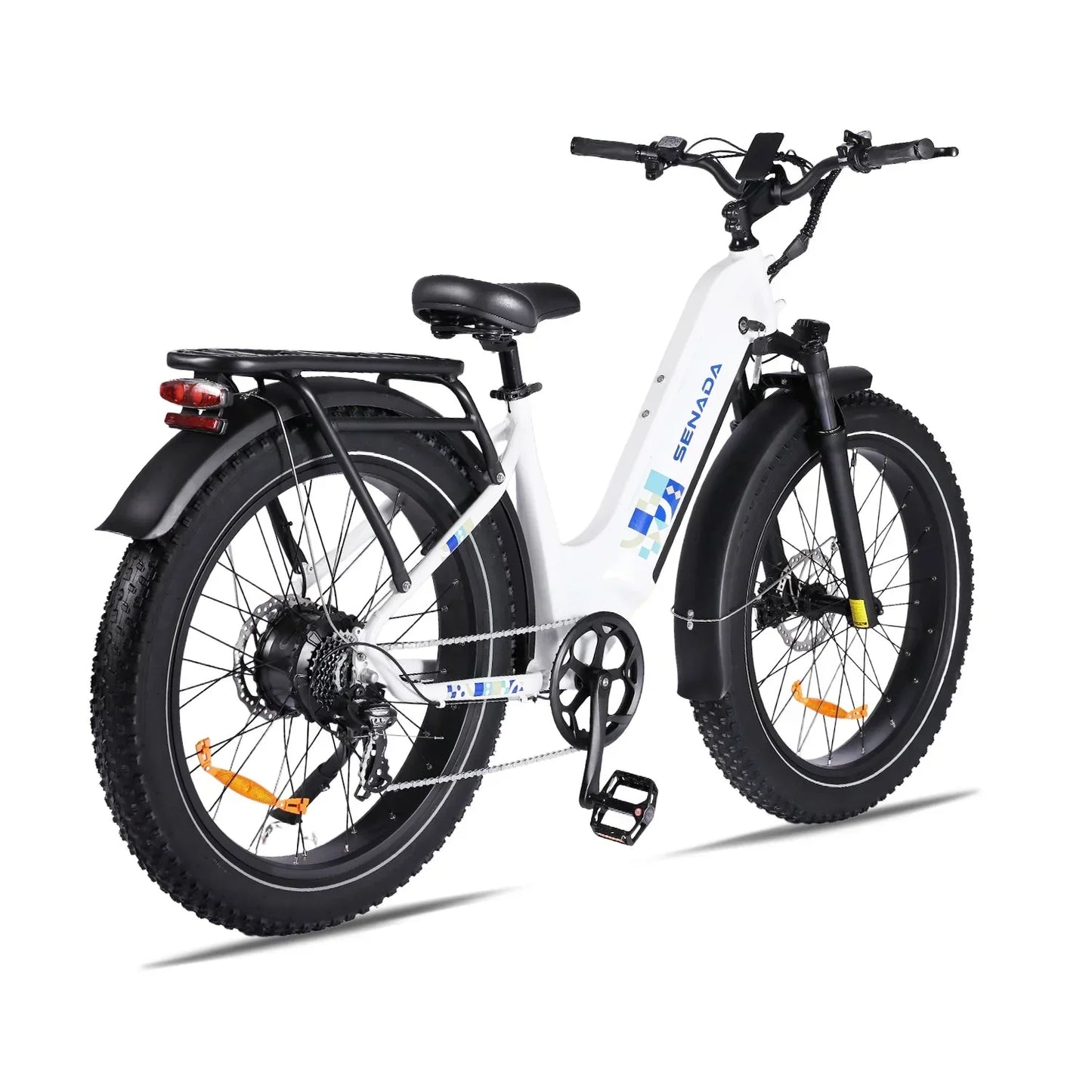 Senada Bikes 1000W 48V Mayor Premium All-Terrain Step-Thru Fat Tire Electric Bike - EB-SN-MAYOR-W