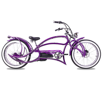 Tracer 1000W 26" Beyond Pro Classic Stretch Electric Bike - MB-EB-BP1000-BLK