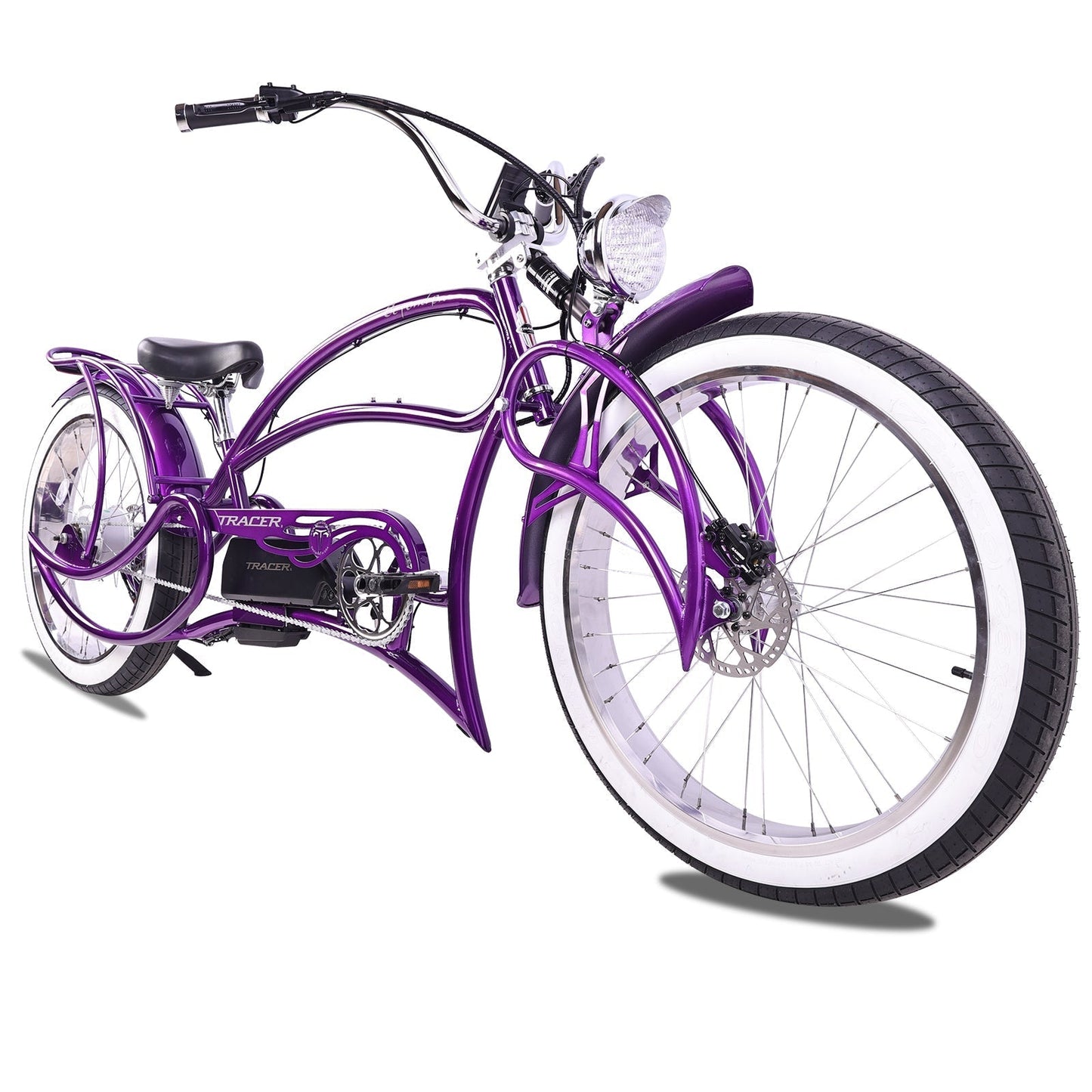 Tracer 1000W 26" Beyond Pro Classic Stretch Electric Bike - MB-EB-BP1000-BLK