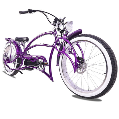 Tracer 1000W 26" Beyond Pro Classic Stretch Electric Bike - MB-EB-BP1000-BLK