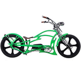 Tracer 800W 48V Raptor Pro DS Chopper Stretch Cruiser Fat Tire Electric Bike - EB-MB-RAPTOR PRO DS-WHI/WHI