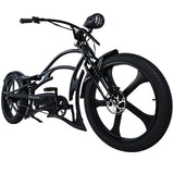Tracer 800W 48V Raptor Pro DS Chopper Stretch Cruiser Fat Tire Electric Bike - EB-MB-RAPTOR PRO DS-WHI/WHI