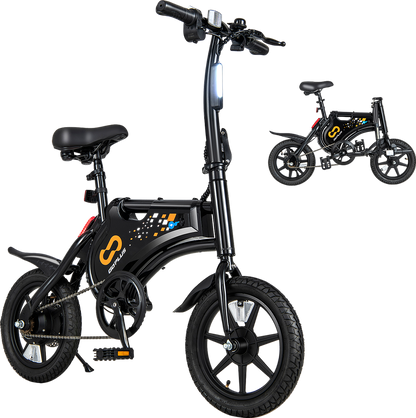 Costway Folding Electric Bike 350W 36V 15 MPH 20 Mile Range New - SP38112US