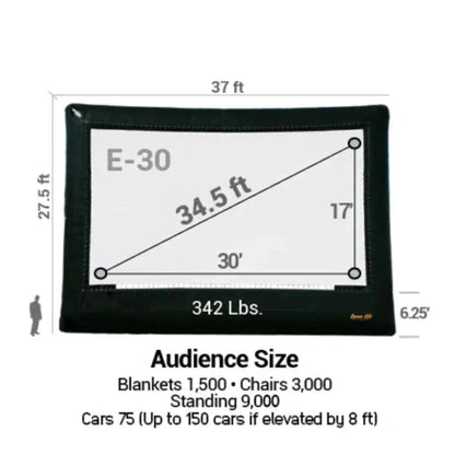 Open Air Cinema Elite Outdoor Movie Screen Kit - E-25