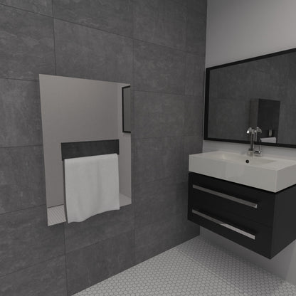 Heated Towel Rack Model E2130 Full Panel with gap in the middle Width 20 1/2″ - E2130B