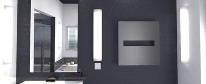 Heated Towel Rack Model E2830 Full Panel with gap in the middle, Width 28 3/8″ - E2830B