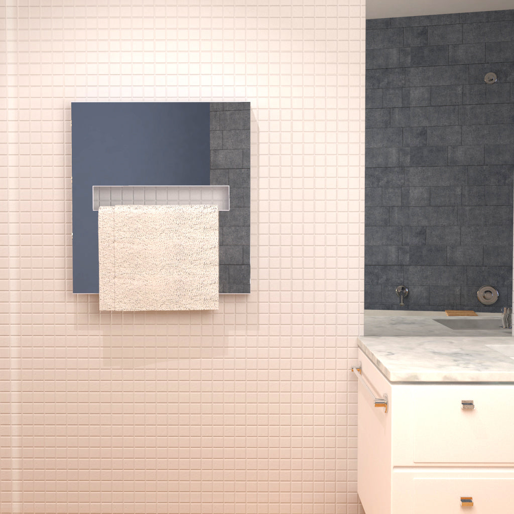 Heated Towel Rack Model E2830 Full Panel with gap in the middle, Width 28 3/8″ - E2830B