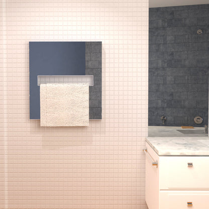 Heated Towel Rack Model E2830 Full Panel with gap in the middle, Width 28 3/8″ - E2830B