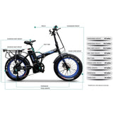 Emojo Lynx Pro Ultra 500W 48V Fat Tire Folding Electric Bike - LYNXPRO-BL-ULTRA