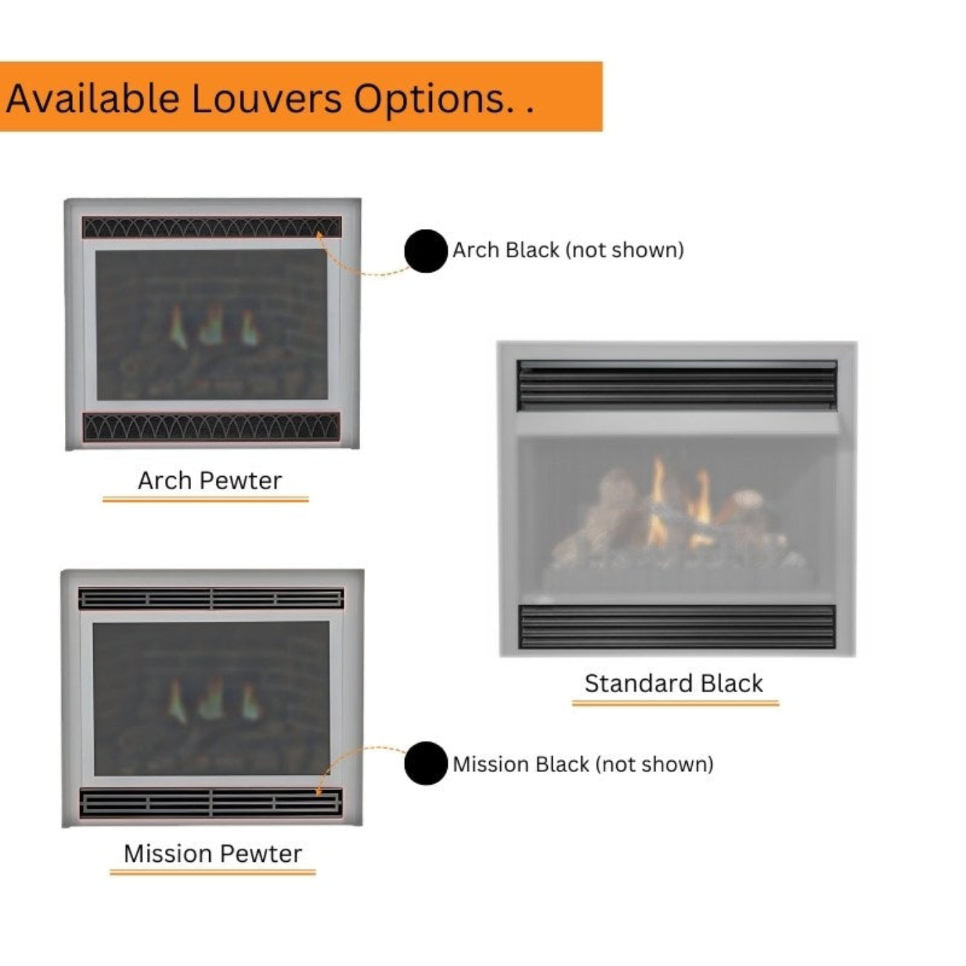 Empire Breckenridge Premium 42" Vent Free Firebox with Louvers - VFP42FB0L