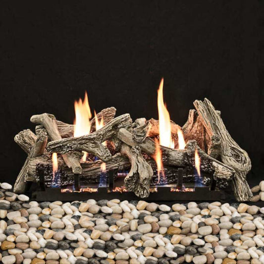 Empire Driftwood Burncrete Vent Free Gas Log Set -  LS18CD, VFSM18LP
