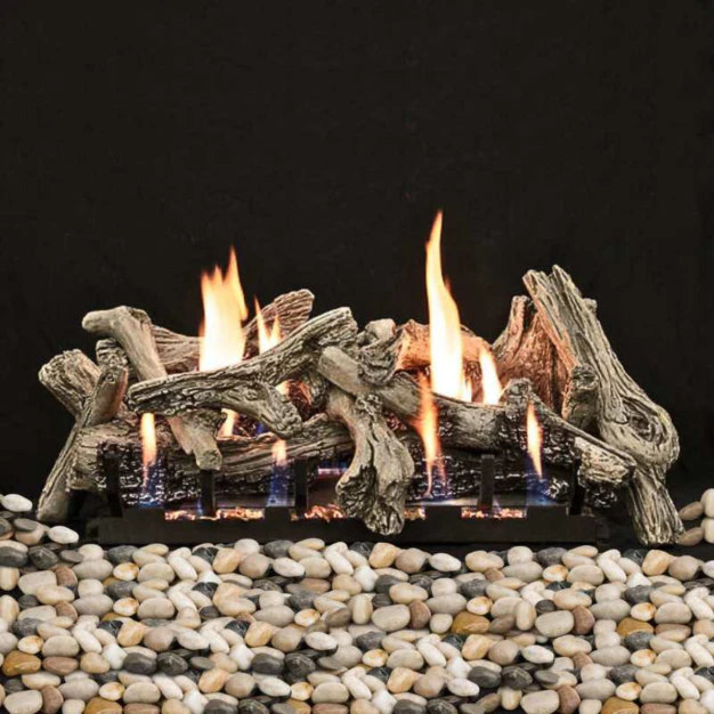 Empire Driftwood Burncrete Vented Gas Log Set - LS18CD