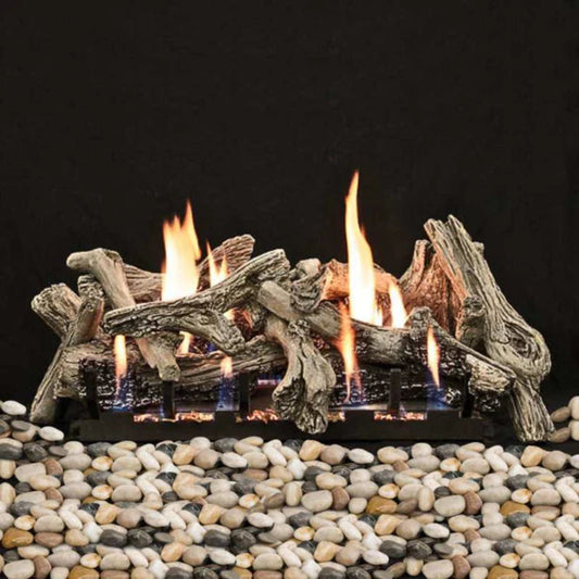 Empire Driftwood Burncrete Vented Gas Log Set - LS18CD