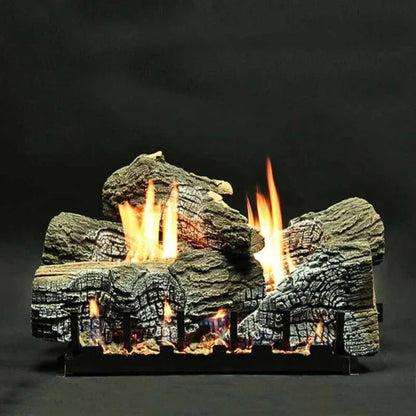 Empire Stacked Wildwood Vented Gas Log Set - LS18WRR, VSR18LP