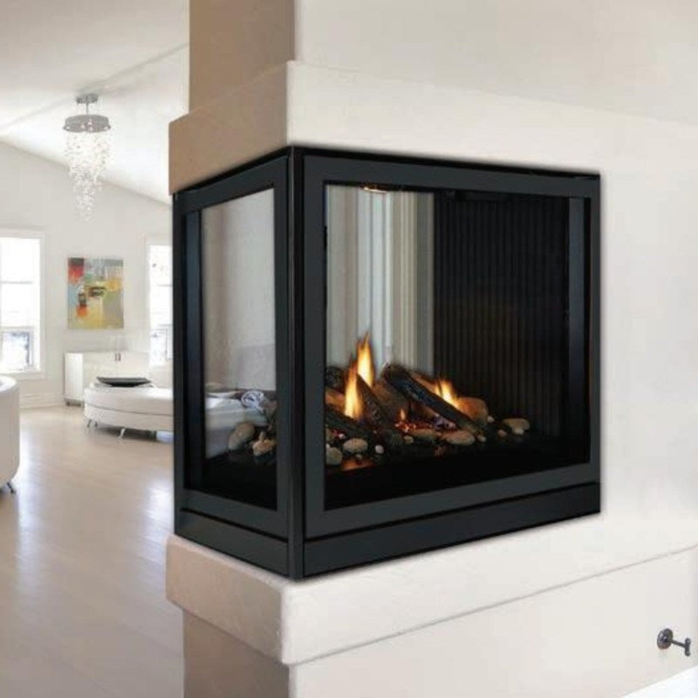 Empire Tahoe Premium 36" Peninsula Clean Face Direct Vent Gas Fireplace - DVCP36PP30N