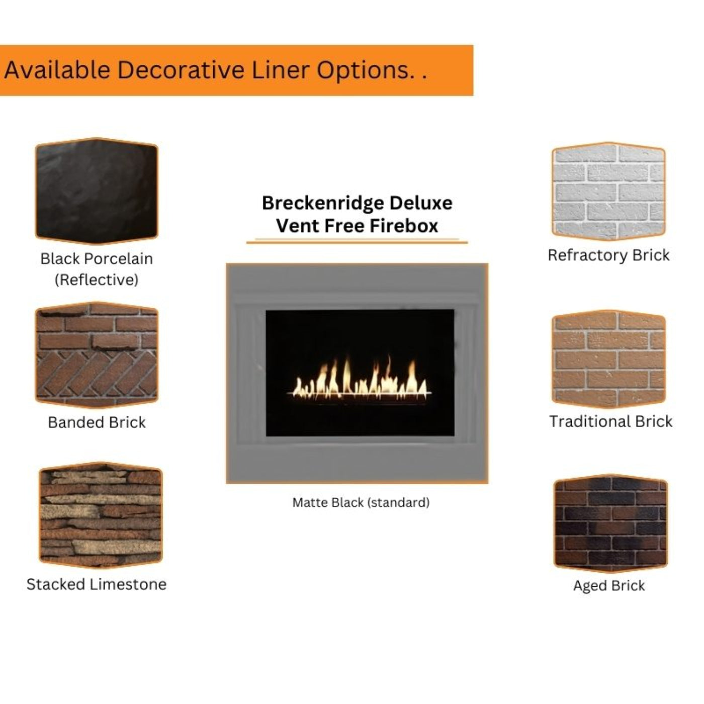Empire Breckenridge Deluxe 42" Vent Free Firebox | Flush Front - VFD42FB0F