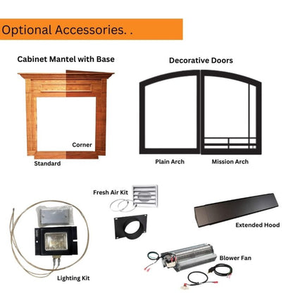 Empire Breckenridge Premium 36" See Thru Vent Free Firebox with Louvers - VFP36SB2EL