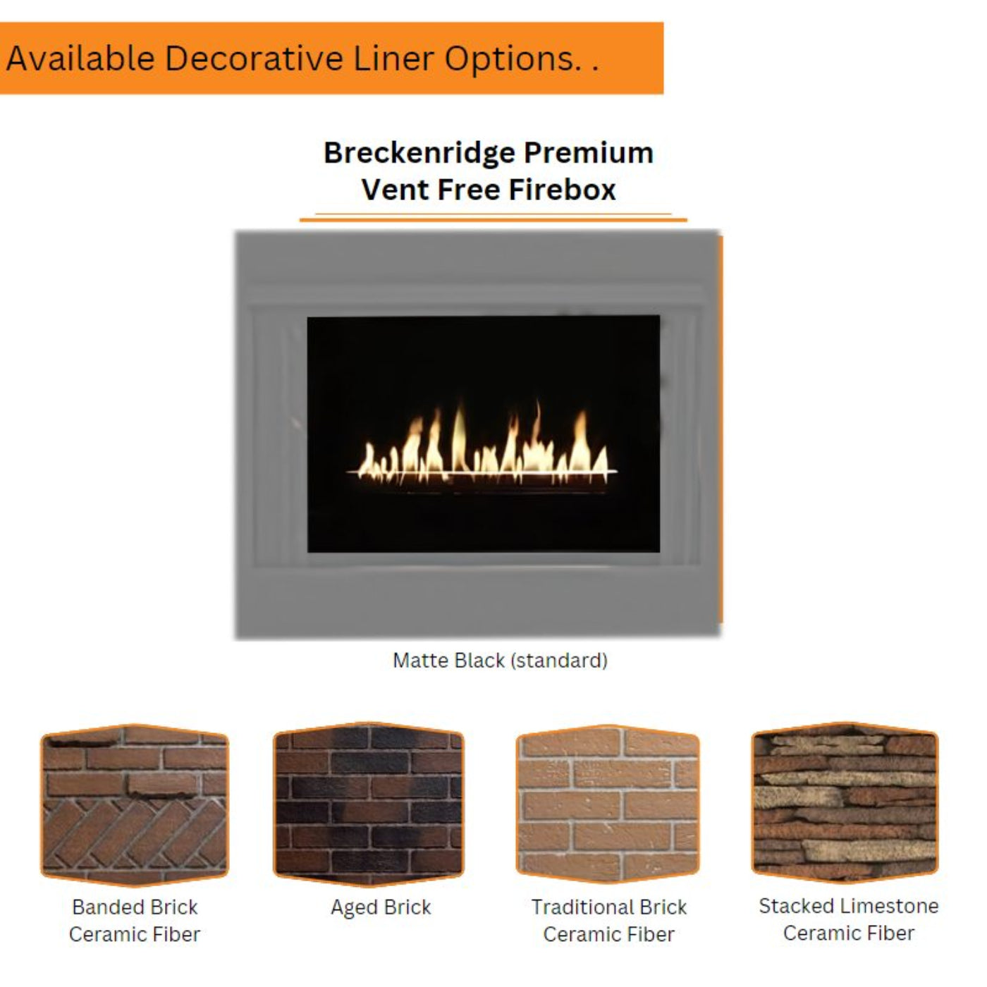 Empire Breckenridge Premium 42" Vent Free Firebox with Louvers - VFP42FB0L