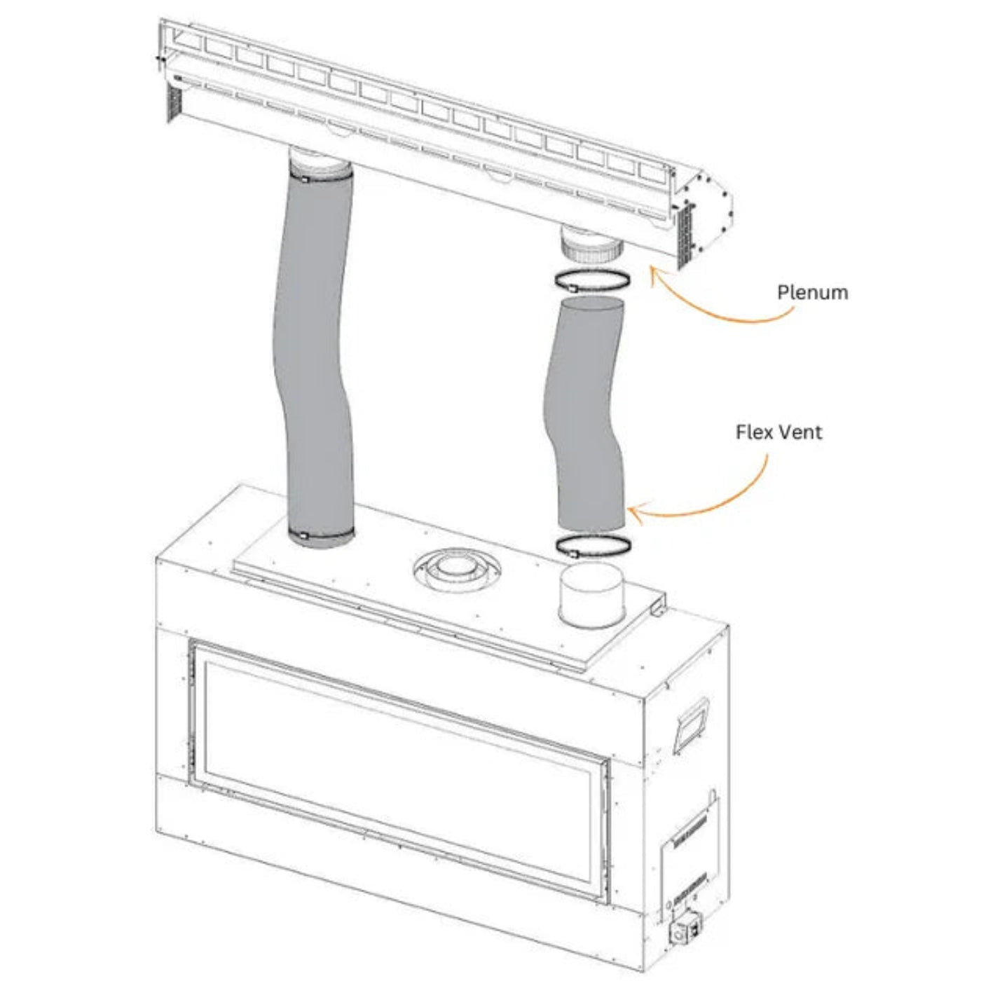 Empire Gravity Heat Management System for Direct Vent Gas Fireplaces - HMGW36