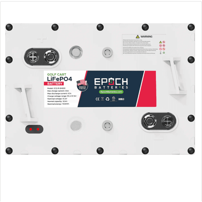 Epoch 48V 30AH GC2 - Golf Cart LifePO4 Lithium Battery GC2-R-B4830-30ah-Individual