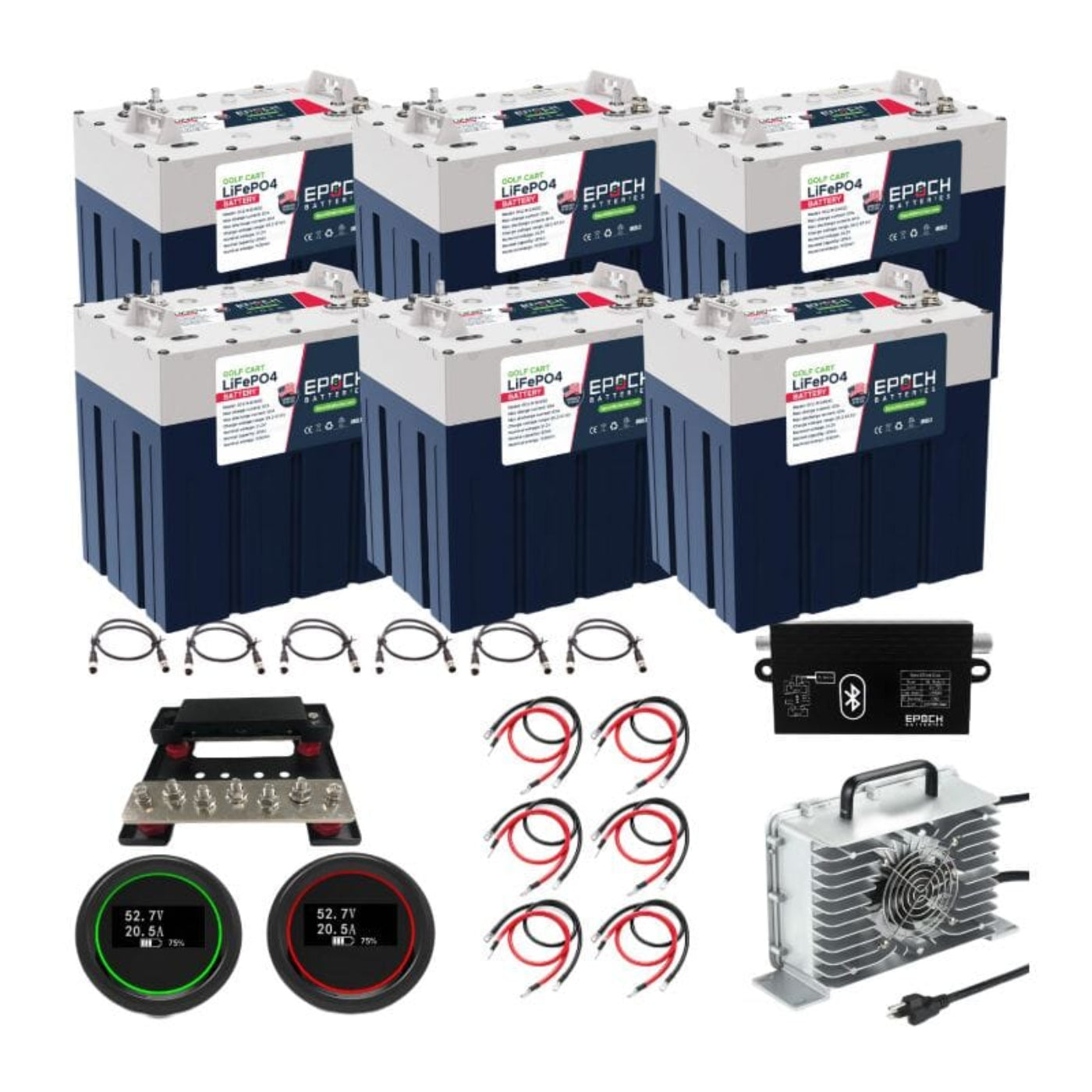 EPOCH 48V 30Ah - 180Ah | GC2 - Golf Cart LiFePO4 Lithium Battery - 48V-30Ah-GC2