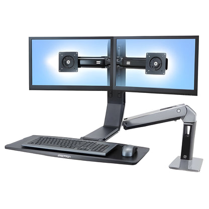 Positive Posture Ergotron WorkFit A Dual Monitor Sit Stand Workstation - 24-312-026