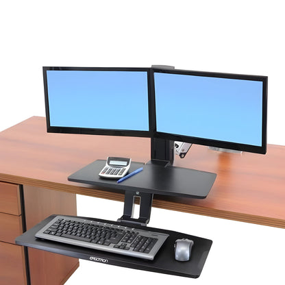 Positive Posture Ergotron WorkFit A Dual Monitor Sit Stand Workstation - 24-312-026
