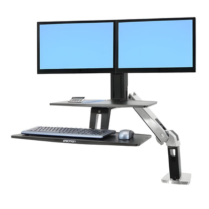 Positive Posture Ergotron WorkFit A Dual Monitor Sit Stand Workstation - 24-312-026
