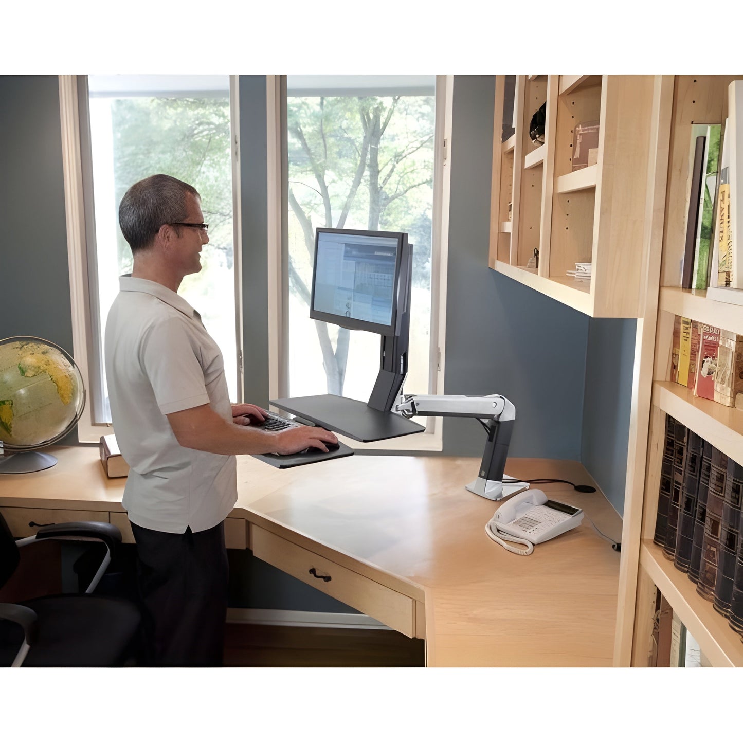 Positive Posture Ergotron WorkFit A Sit Stand Workstation - 24-313-026