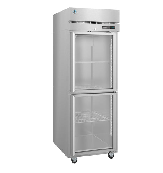 Hoshizaki F1A-HG | 28" Wide 2 Glass Door Top Mount Reach-In Freezer - F1A-HG