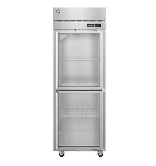 Hoshizaki F1A-HG | 28" Wide 2 Glass Door Top Mount Reach-In Freezer - F1A-HG