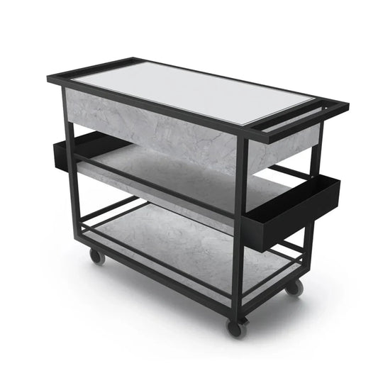 Forbes Industries F35-5511 24" Mixology Cart, Foss Essential - White or Black polyethylene work surface - F35-5511