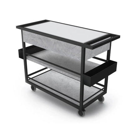 Forbes Industries F35-5511 24" Mixology Cart, Foss Essential - White or Black polyethylene work surface - F35-5511