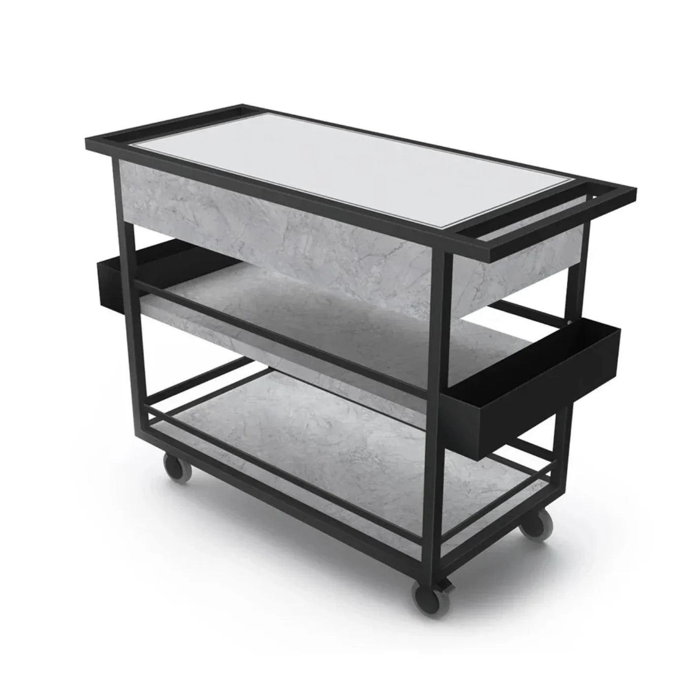 Forbes Industries F35-5511 24" Mixology Cart, Foss Essential - White or Black polyethylene work surface - F35-5511