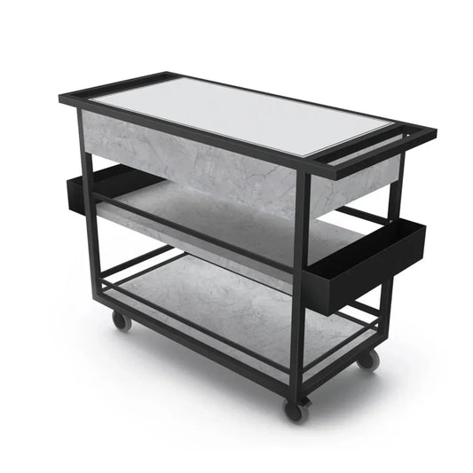 Forbes Industries F35-5511 24" Mixology Cart, Foss Essential - White or Black polyethylene work surface - F35-5511