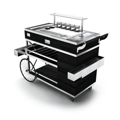 Forbes Industries F35-5525 28" Santa Fe Elite Mixology Cart Butcher Block Work Surface - F35-5525