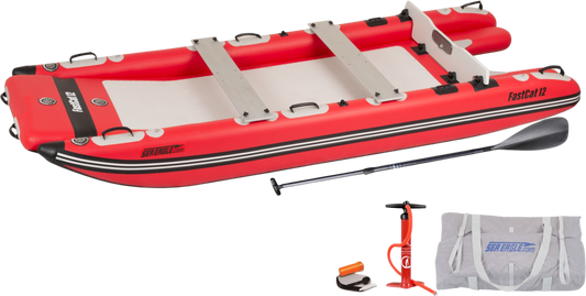 Sea Eagle FASTCAT12K_D Catamaran Inflatable Boat Deluxe Package New - FASTCAT12K_D