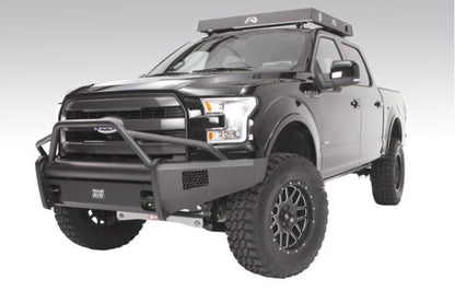 Fab Fours FF15-R3252-1 Ford F150 2015-2017 Black Steel Elite Front Bumper Pre-Runner Guard with Tow Hooks