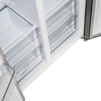 FORNO 33-Inch Side-by-Side Refrigerator, 15.6 cu.ft, in Stainless Steel  - FFRBI1805-33SB