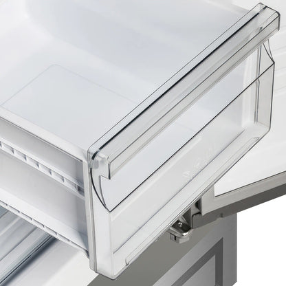 Forno Salerno 33-Inch 15.6 cu.ft Built-in Refrigerator with Modern Decorative Grille in Stainless Steel (FFRBI1805-37MG) - FFRBI1805-37MG