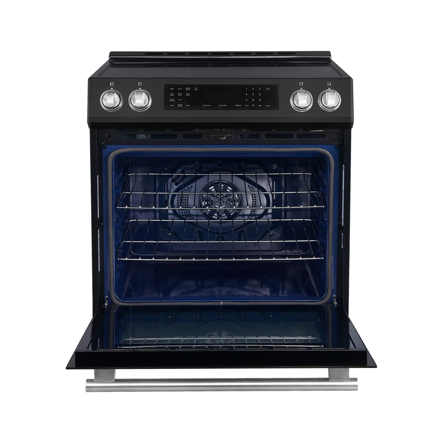 Forno 5-Piece Appliance Package - 30-Inch Inducton Range, Under Cabinet Range Hood, Refrigerator with Water Dispenser, Dishwasher, and 24-Inch Microwave Oven in Black with Antique Brass Trim - APW5-905-30BLK-MWO24