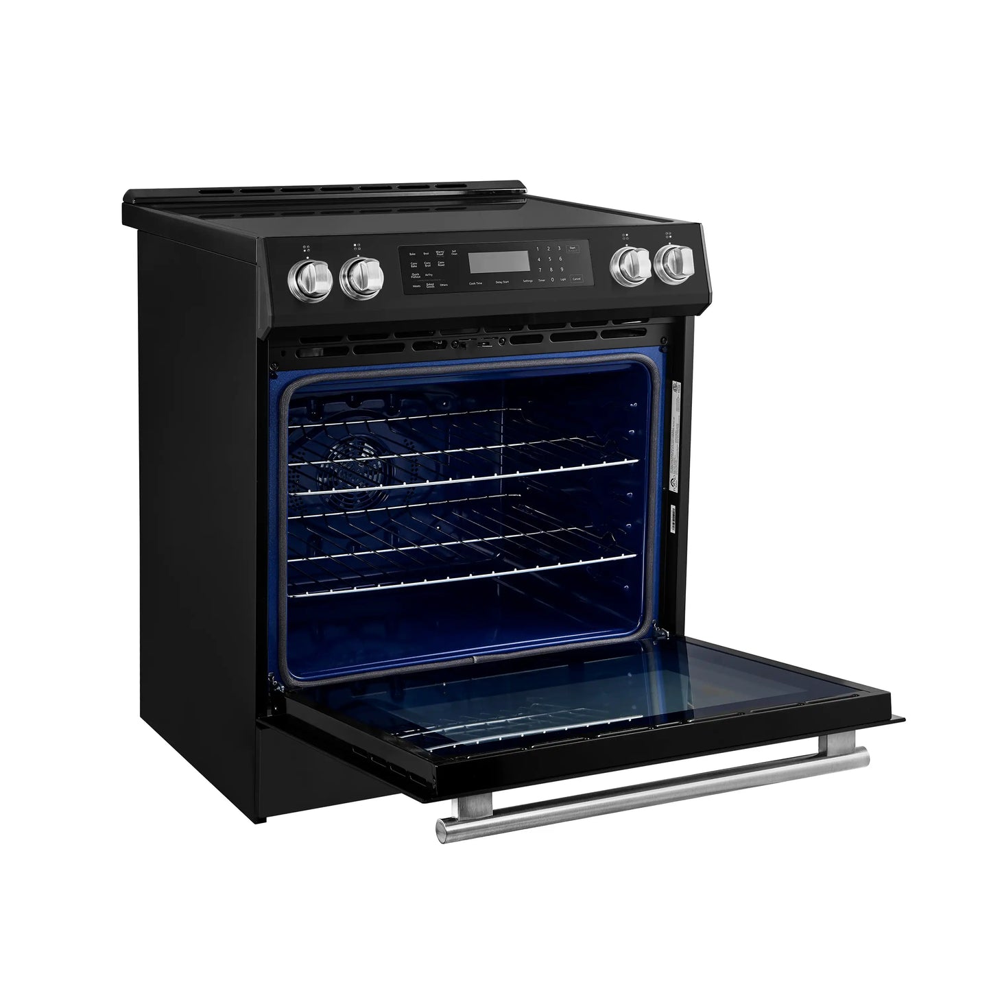 Forno 5-Piece Appliance Package - 30-Inch Induction Range, Under Cabinet Range Hood, Refrigerator with Water Dispenser, Dishwasher, and 30-Inch Microwave Drawer in Black with Antique Brass Trim - APW5-905-30BLK-MWD30