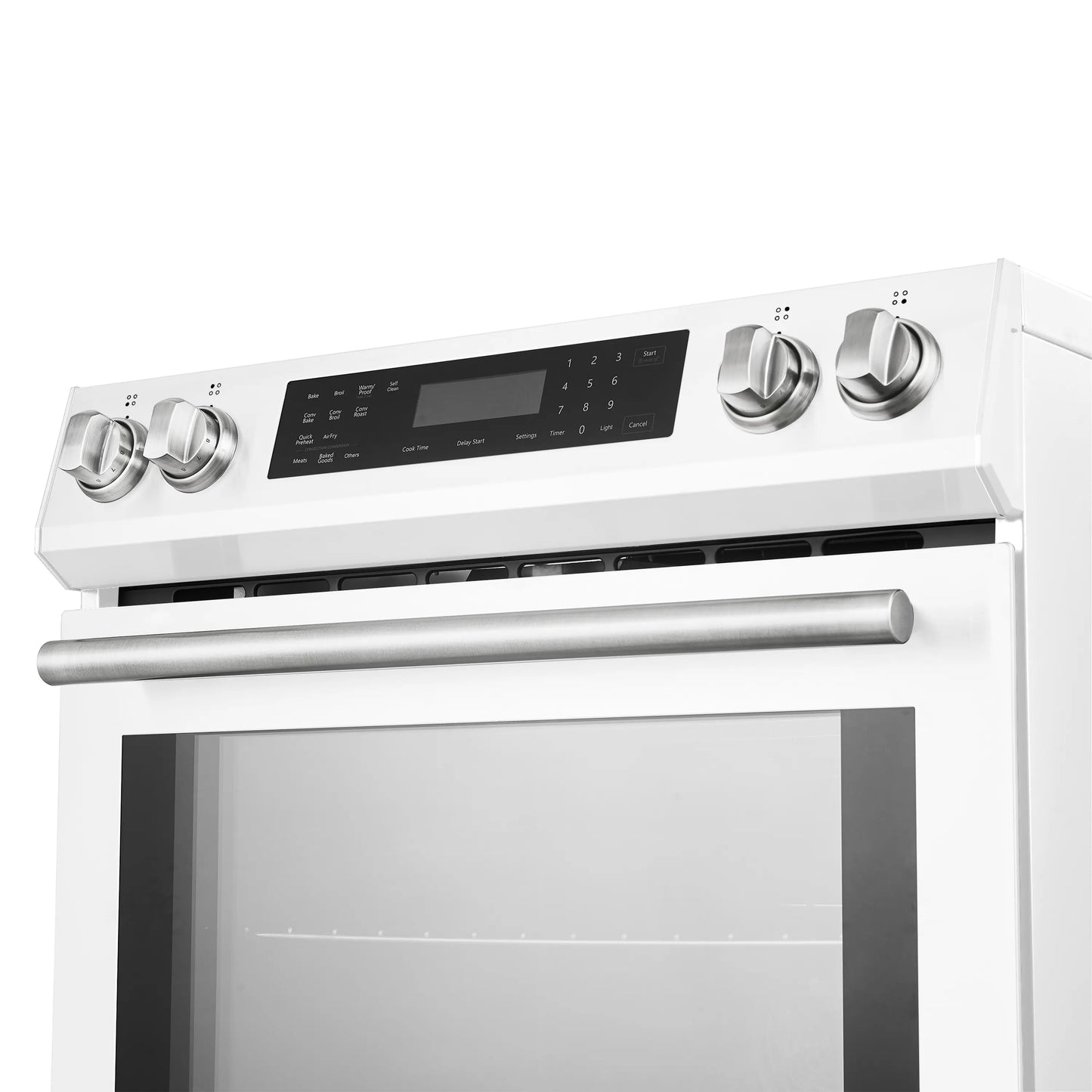Forno 5-Piece Appliance Package - 30-Inch Induction Range, Under Cabinet Range Hood, Refrigerator with Water Dispenser, Dishwasher, and 30-Inch Microwave Oven in White with Stainless Steel Trim - APW5-905-30WHT-MWO30