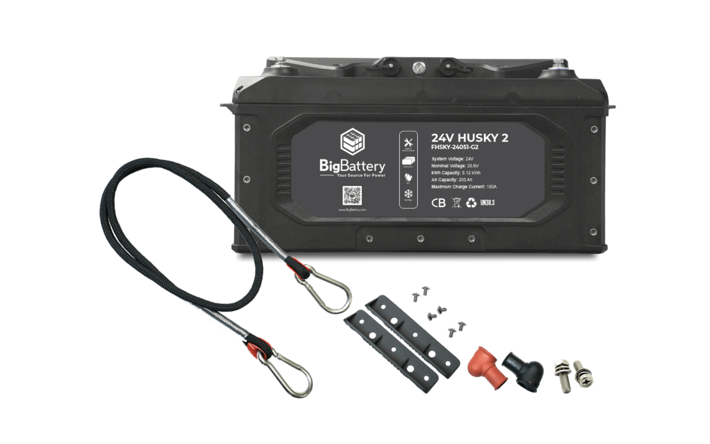 Big Battery 24V HUSKY 2 – LiFePO4 – 200Ah – 5.12kWh - FHSKY-24051-G2