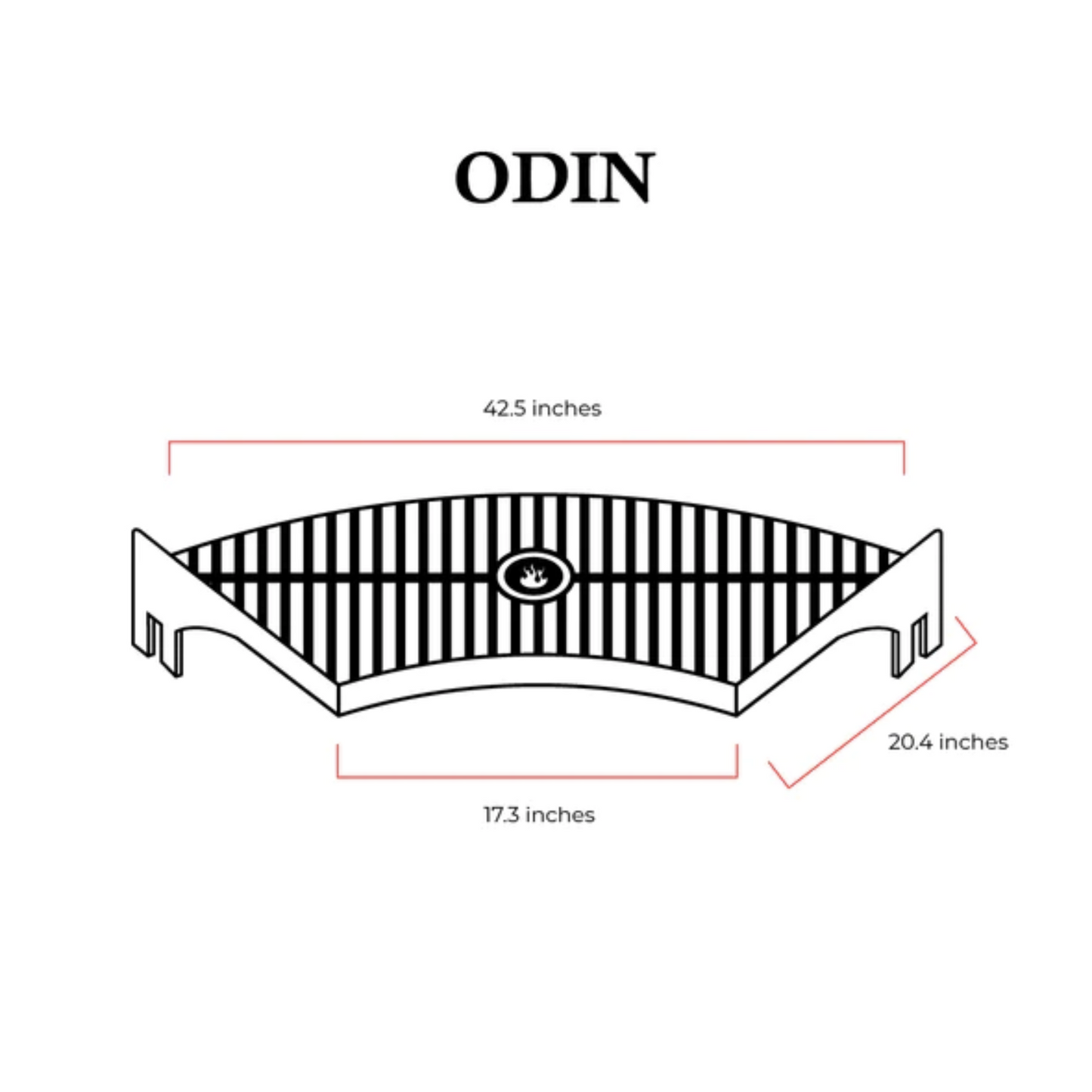 Fogues TX Curved Grill for Open Fire Grill - TXGRILL80