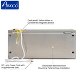 Awoco Stainless Steel Super Power 2 Speeds Commercial Indoor Air Curtain, 120V Unheated with an Easy-Install Magnetic Door Switch - FM1506-SS