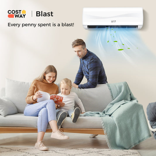 Costway Blast Series Mini Split Air Conditioner Heater Ductless 12000 BTU 20 SEER2 115V Remote Control New - FP10302US-WH+