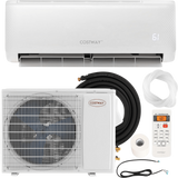 Costway 12000 BTU 21 SEER2 208-230V Ductless Mini Split Air Conditioner Heat Pump System Remote Control New - FP10412US-WH